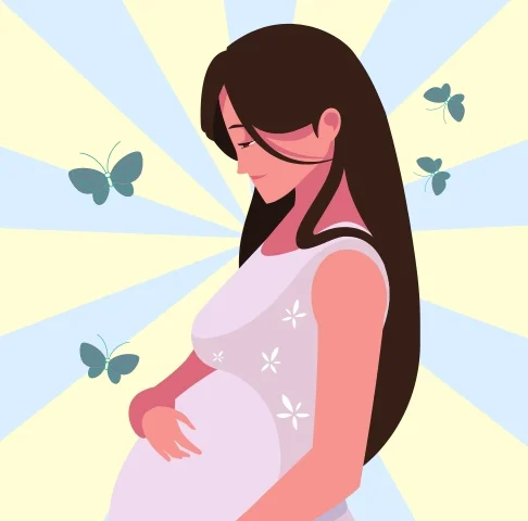 Illustration of pregnant woman