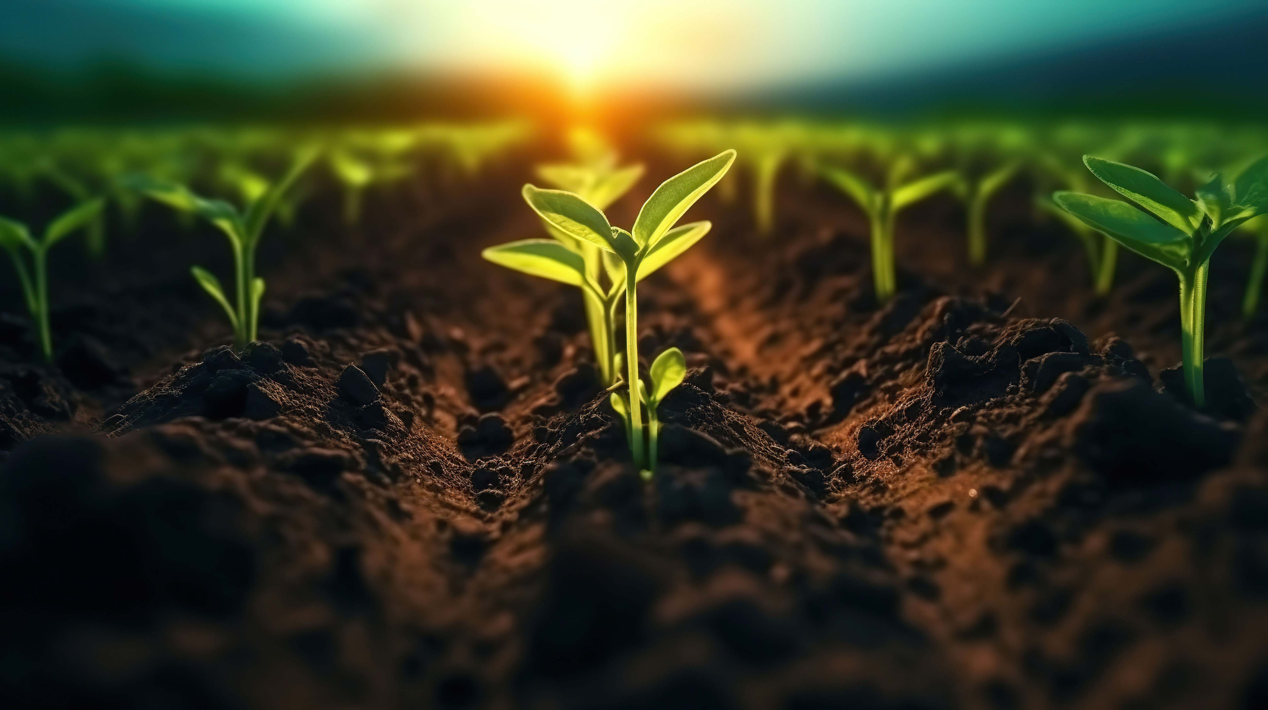 Image of a seedling sprouting from soil